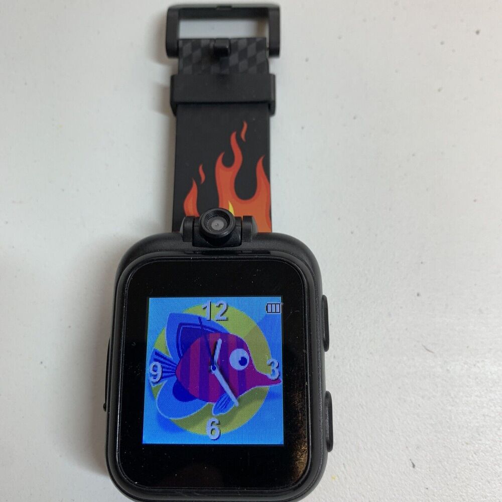 iTech Jr. Kids Smartwatch / Watch for Boys - Stars & Planes-- Fire- Black strap